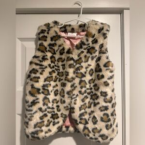 Hanna Andersson Leopard Print Faux Fur Vest